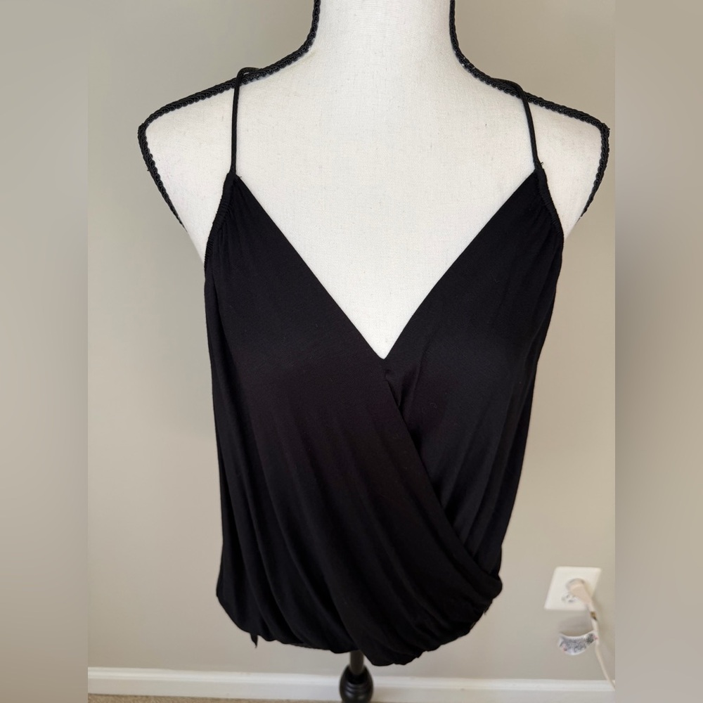 NWT Bailey44 Black Trelli Cross Front Tank Top